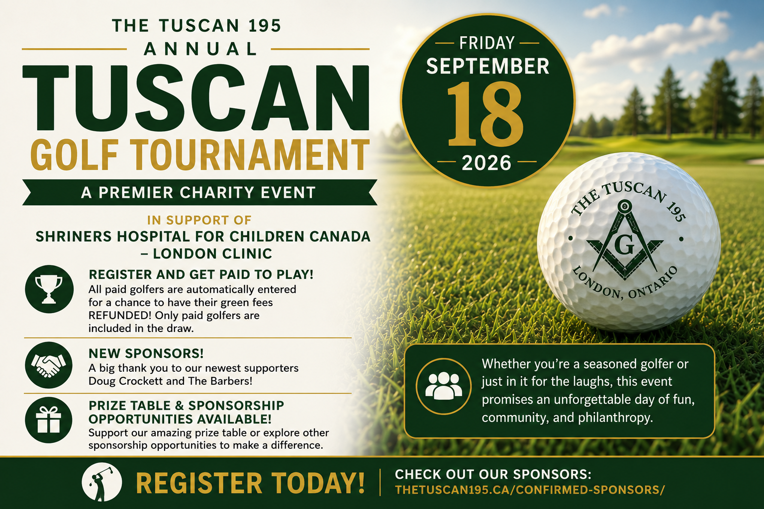 One Month to tee off